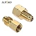 Aupoko 2 PC R1234YF Vacuum Hose Pump Adapter 1/2 LH x 1/4 SAE SAE Female FL Brass Valve Core, Fit for Refrigeration Conversion