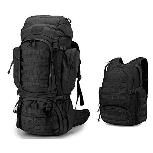 Mardingtop Bundle Items: 25L+60L Molle Tactical Backpack Black #TOP7