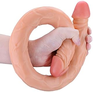Kuburry Women's 21in Flesh Color Silicone Double Sided Lifelike Dildɔs' Flexible Waterproof Double