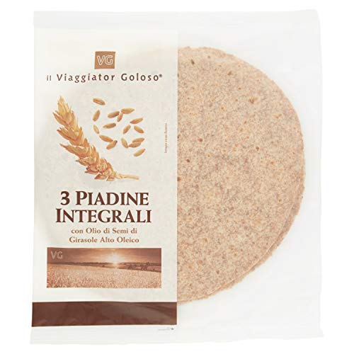Il Viaggiator Goloso Piadine Integrali con Olio di Semi di Girasole 3 Unità - 300g