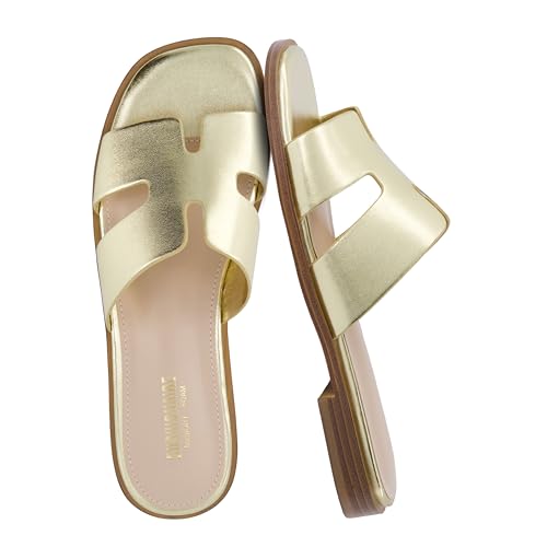 CUSHIONAIRE Voyage Cutout Strap Slides for Women