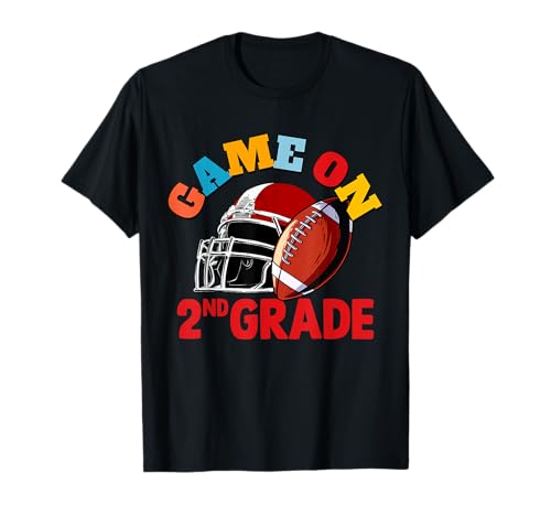 Game On 2nd Grade Football Back To School Student Kids Boy T-Shirt