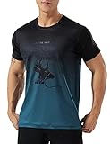 GYMAPE Hombre Atlético Camiseta de Entrenamiento Transpirable Cómodo Musculación Camisetas para Correr Entrenamiento Secado rápido Gimnasio Ropa de Deporte