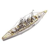 Piececool 立体パズル 3Dメタルパズル 長門型戦艦 立体メタルモデルキット クラフト 3Dパズル メタリックナノパズル 機械模型 金属製 子供 おもちゃ 知育玩具 男の子 女の子 大人 ギフト 誕生日 クリスマス プレゼント 贈り物
