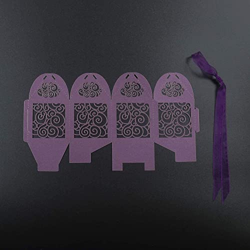 image for KPOSIYA 70 Pack Wedding Favor Boxes Laser Cut Boxes Party Favor Box Sm