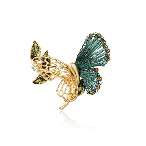 Broche papillon plaqué or pour cardigan et robe de mi-saison