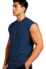 Men Solid Sleeveless T-Shirt with Crew Neck for Gym, Sports and Casual Wear
