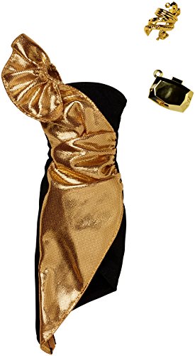 Barbie Clothes - Gold & Black Dress
