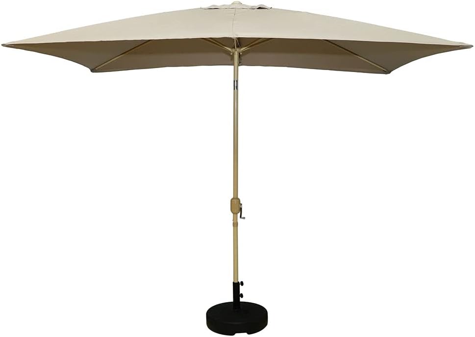 YAHOME Patio Rectagular Umbrella With Parasol Base Outdoor Sunshade Umbrella Windproof Hanging Tilt Fade resistant Waterproof Sun Umbrella For Garden Deck Pool Lawn Backyard