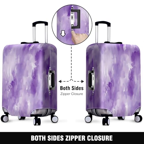 Purple Luggage Cover Suitcase Protector Travel Luggage Cover Carry on Luggage Cover Washable Baggage Covers for Suitcase Fit 26-28 Inch Luggage2