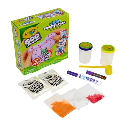 Crayola Mystery Goo Making Kit, Slime DIY Craft for Kids, Sensory Fidget Putty, Less Mess Activity, Includes Mix Pouches & Mix Ins, Gift for Kids, 6+ - image 1