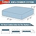 LA MEACK Couch Cushion Covers Seat Cushion Cover Stretch Couch Cover Separate Sectional Sofa Slipcovers Furniture Protector(3 Pieces for Seat or Sofa Backrest, Blue)