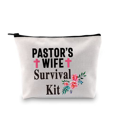 PXTIDY Kit de sobrevivência da esposa do pastor religioso presente para esposa bolsa cosmética presente para esposa do ministro presentes de apreciação da esposa do pastor (esposa do pastor), Pastor's