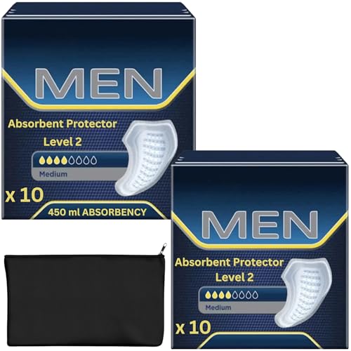 Wishesla Men's Incontinence Pads Level 2 Bundle