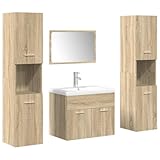 ensemble meuble tv chene clair 【Grand espace de rangement :】 l'armoire de salle de bain offre un grand espace de rangement pour ranger facilement vos articles de toilette et articles de bain essentiels tels que savons, shampoing, dentifrice, etc.