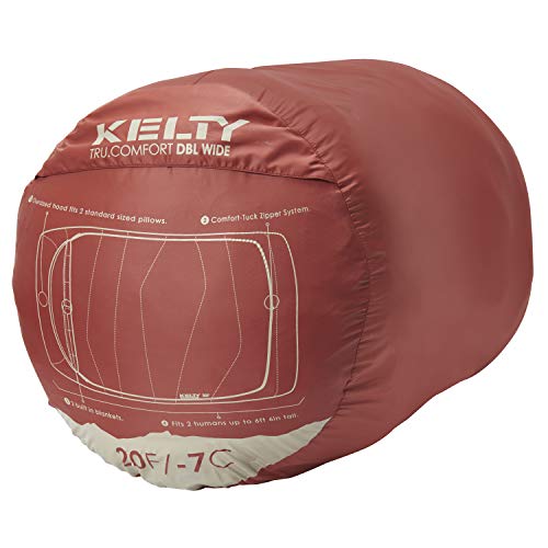 Kelty Tru.comfort Doublewide 20 Degree Sleeping Bag – Two Person Synthetic Camping Sleeping Bag For Couples & Family Camping – Stuff Sack Included #TOP2