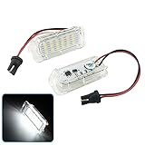 cocaNbutter LED Kennzeichenbeleuchtung License Plate Lights Leuchten Hinten universal Kennzeichen Leuchte weiß Xenon Licht 6500K für Mondeo Fiseta Kuga