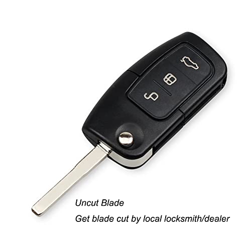 3 Buttons Key Fob Case Replacement for Ford Fiesta Focus Mondeo MK4 Kuga Galaxy B Max S Max C Max Key ,Flip Remote Control for Ford Fiesta Key Cover Accessories - Image 2