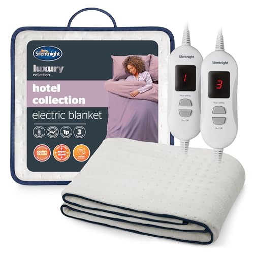 Silentnight Hotel Collection Electric Blanket - Luxury Cosy Comfort Covered in a Super Soft Fleece Fabric - Full Mattress Coverage with Easy Fit Straps - 3 Heat Settings Super King