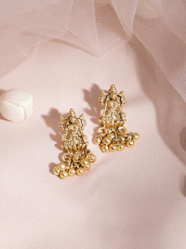 Image of Rubans Necklace Set Gold Plated Traditional Stylish Jewellery Gift for Women & Girls
