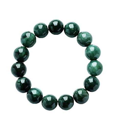 Bracelet de perles de jade vert naturel cadeau idéal pour homme et femme