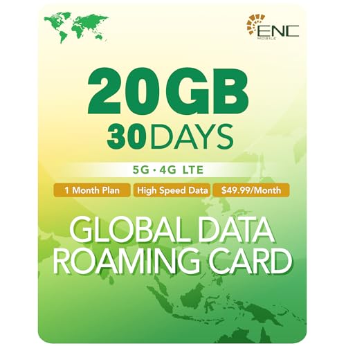 International SIM Card 30 Days Data Only | 20GB High-Speed 5G/4G LTE + Unlimited Data at Reduced Speed | 3 in 1 Prepaid Travel Data Sim Card for US, Europe, New Zealand & 40+ Global Destinations