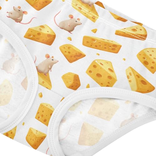 Girls Underwear Soft Cotton Cheese Mice Kids Panties in Sizes 2/3t, 4t, 5t, 6 and 84