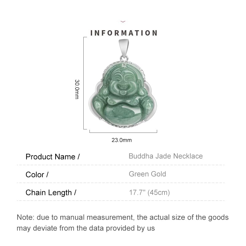 Elegant Natural Jade Necklace with Laughing Buddha Maitreya Pendant - A Symbol of Prosperity & Contentment - The Perfect Accessory for Spiritual Connection2