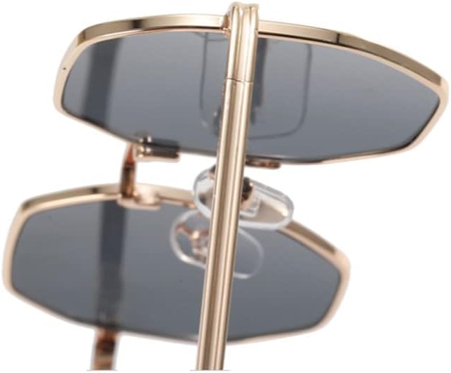 ENTHYI Hexagon Polarized Sunglasses for Women/Men Vintage Octagon Metal Sun Glasses Polygon Glass Square Shades - Image 7