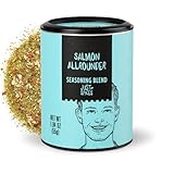 Just Spices Salmon Allrounder, 1.94 OZ I Spice mix for all salmon dishes, baked, air fried or pan-seared I With fleur de sel, red onion, dill, lemon myrtle, green pepper and more