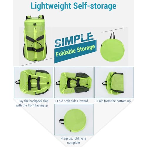 fangzi Foldable Travel Bag Nylon Duffel Bag for Traveling Gym Bag for Men and Women Sports Tote Gym Bag Shoulder Weekender Overnight Bag, Blue3