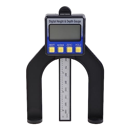 Medidor digital de altura y profundidad para mesa de enrutador manual con pies, pantalla LCD de pie, herramienta de carpintería