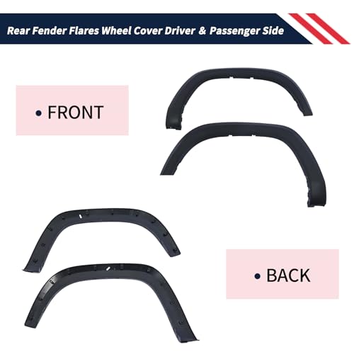 Promrmr 7587304090 7587404090 Rear Fender Flares Wheel Cover Driver ＆ Passenger Side Fit for Toyota Tacoma Pickup 4-Door 2016-2023, Wheel Arch Protector Trim Opening Molding TO1790111 TO1791111 by Promrmr - Used condition - Image 7
