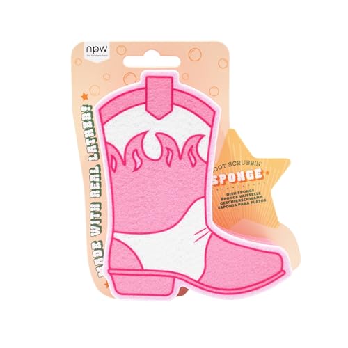 Image of NPW Cowboy Boot Kitchen Sponge | Non-Scratch Multi-Layered Scrub Sponge
