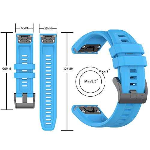 SenMore 22 mm strap compatible with Amazfit Falcon, silicone sport replacement parts watch strap for Amazfit Falcon smartwatch - Image 4