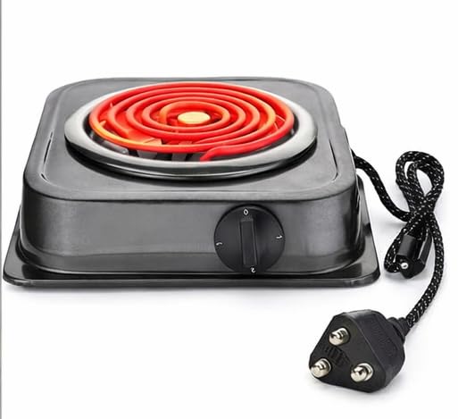 Image of K.U.H.A. 2000 Watt Electric Coil Stove | 1 Burner G-Coil Electric Cooking Heater | Portable Cooktop for Kitchen, Home, Office & Hostel Use