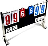 RMJEZTQD Vertikale Score-Flip-Anzeigetafel, 4-digitaler tragbarer Top-Anzeigetafel-Flipper, for Wettbewerbshüter und Sportwettbewerbe Volleyball Badminton Tischtennis Fußball Fußball Basketball. 