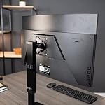 VIVO Tall Free Standing Single Monitor Desk Stand, Precise Ratchet System Height Adjustment Mount for Screens up to 32 inches, Black, STAND-V001V