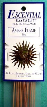 New Age Amber Flame Escential Essences Incense Sticks