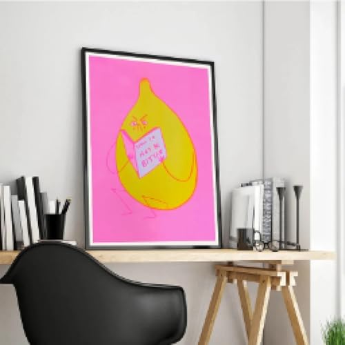 Affiche citron de style mignon pour egayer votre decoration de maison avec une toile coloree