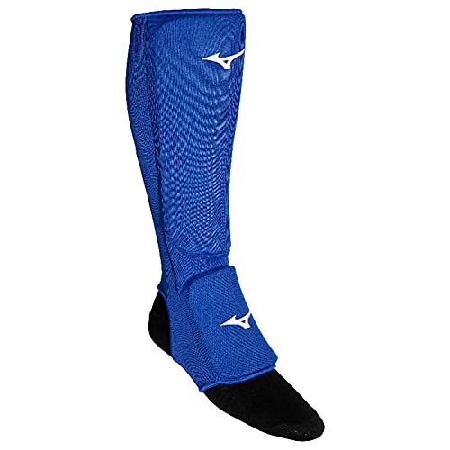 Mizuno paratibia a calza jujitsu, parastinchi arti marziali blu, rosso (Medium, Blu)