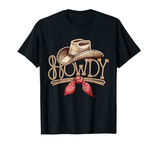 Western Country Howdy Rodeo Riding Cowboy & Cowgirl Mujer Camiseta