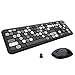 Produktbild Kabellose Tastatur Maus Set, 2.4GHz Ultraslim Fullsize Funktastatur mit Maus Set, Handballenauflage, PC/Laptop, US Layout, Süßigkeiten Grau