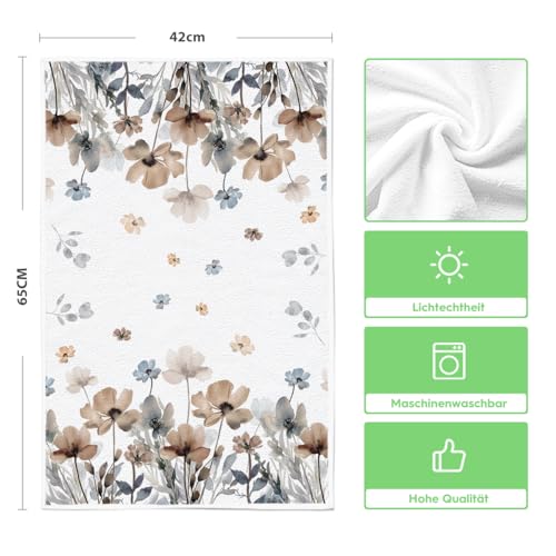 Artoid Mode Patrón Geométrico Flores Silvestres Primavera Toallas de Cocina Paños de Cocina 42x65 cm Verano Decoración Temporada Toallas de Poliéster Juego de 2 - imagen 6
