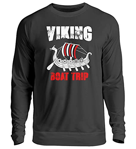 Pull Viking Boat Trip noir taille M sweat unisexe confortable