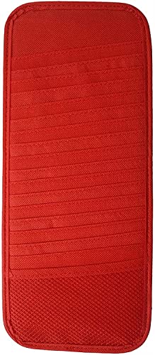 Parasol para coche de 18 CD organizador de visera y discos DVD portátil en color rojo vibrante