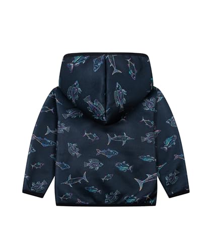 Image of V VALANCH Toddler Fleece Jacket Boys Girls Zip Up Hoodie Sweatshirt | Full Fleece Lining Throughout, Thick Warm, Cartoon, for Casual, School, Outerwear, Winter