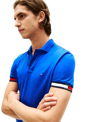 Image of Tommy Hilfiger Mens Short Sleeve Casual Polo Shirts in Regular Fit with Liquid Cotton