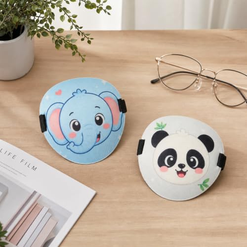 Image of Eye Patch for Kids, Reusable Eye Patches for Lazy Eyes, Pirate Eyes Patch, Eye Cover, Christmas Pirate Theme, Cartoon Character Color Matching (white + blue)