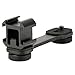 1 Support de Plaque à Double Trou avec Vis 2 1/4", Triple Hot Shoe Mount/Adaptateur Griffe Camera, pour Microphone, LED, Moniteur pour DSLR, appareils Photo, caméscopes